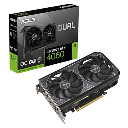 TARJETA DE VIDEO ASUS NVIDIA RTX4060/PCIE X16 4.0/8GB GDDR6/HDMI/3XDP/ESTANDAR/GAMA MEDIA