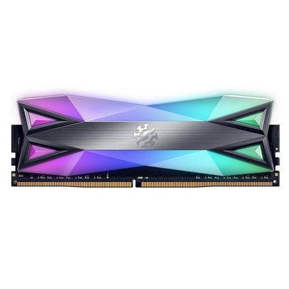 MEMORIA XPG SPECTRIX D60G UDIMM DDR4 16GB PC4-25600 3200MHZ CL16 1.35V RGB CON DISIPADOR PC/GAMER COLOR GRIS (AX4U320016G16A-ST60)