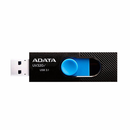 MEMORIA ADATA 32GB USB 3.2 UV320 RETRACTIL NEGRO-AZUL (AUV320-32G-RBKBL)
