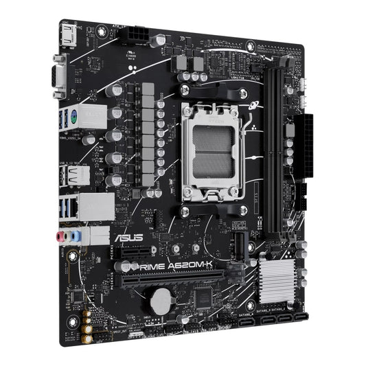 MB ASUS A620 AMD S-AM5 9A GEN /2X DDR5 5200 /HDMI /VGA /M.2 /4X USB 3.2 /MICRO ATX /GAMA BASICA