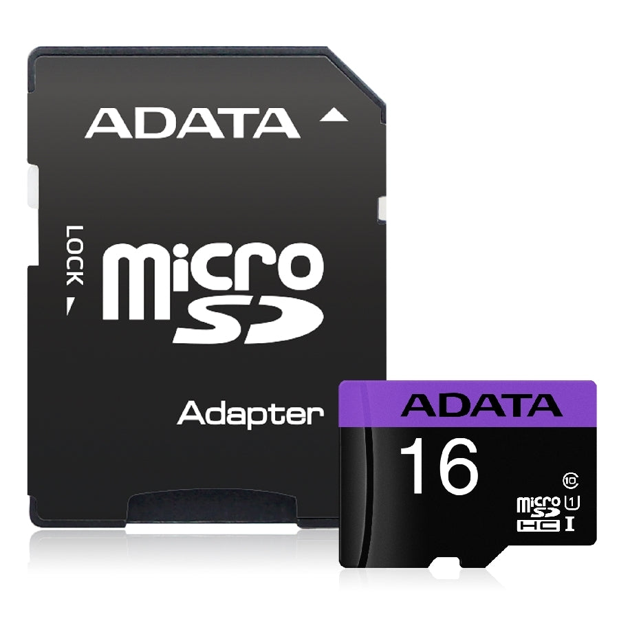 MEMORIA ADATA MICRO SDHC 16GB UHS-I CLASE 10 C/ADAPTADOR (AUSDH16GUICL10-RA1)