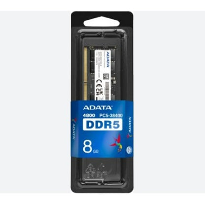 MEMORIA ADATA SODIMM DDR5 8GB PC5-38400 4800MHZ CL40 260PIN 1.1V LAPTOP/AIO/MINI PCS (AD5S48008G-S)