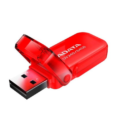 MEMORIA ADATA 64GB USB 2.0 UV240 ROJO (AUV240-64G-RRD)