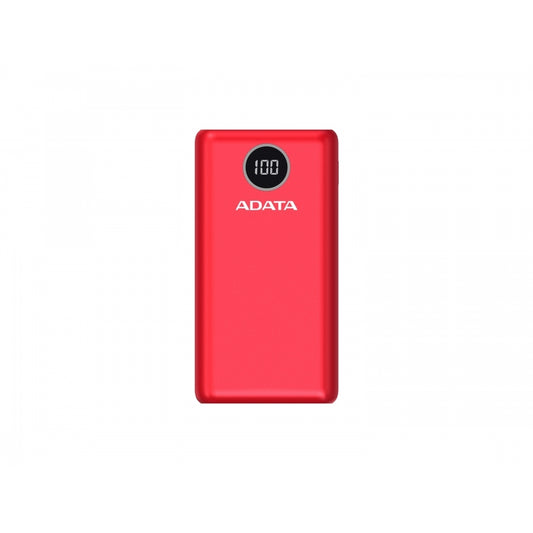 BATERIA DE RESPALDO ADATA POWER BANK P20000QCD 20000MAH/2 USB A/ 1 USB C/INDICADOR DE CARGA DIGITAL COLOR ROJO(AP20000QCD-DGT-CRD)