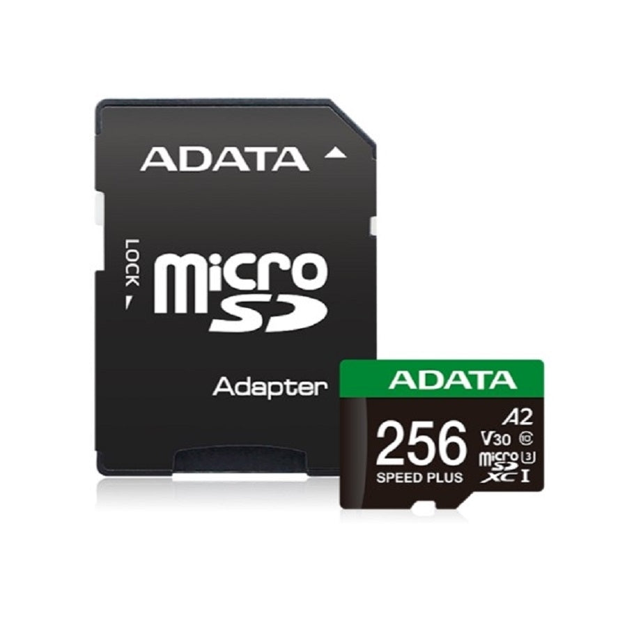 MEMORIA ADATA MICROSDXC SPEED PLUS 256GB CL10 CON ADAPTADOR (UD256GUI3V30A2SP-RA1)