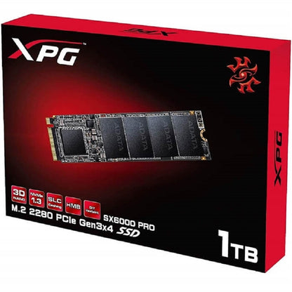 UNIDAD DE ESTADO SOLIDO SSD INTERNO XPG ASX6000 PRO 1TB M.2 2280 NVME PCIE GEN 3X4 LECT. 2100 ESCRIT. 1500 MBS 3DNAND PC LAPTOP MINIPC GAMER (ASX6000PNP-1TT-C)