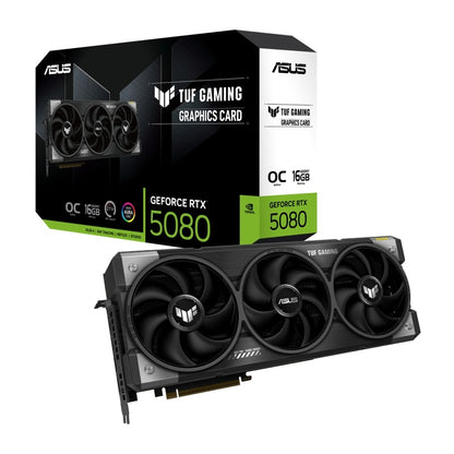 TARJETA DE VIDEO ASUS NVIDIA RTX5080 /PCIE X16 5.0 /16GB GDDR7 /2X HDMI /3X DP /ESTANDAR /GAMA ALTA