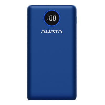 BATERIA DE RESPALDO ADATA POWER BANK P20000QCD 20000MAH/2 USB A/ 1 USB C/INDICADOR DE CARGA DIGITAL COLOR AZUL (AP20000QCD-DGT-CDB)
