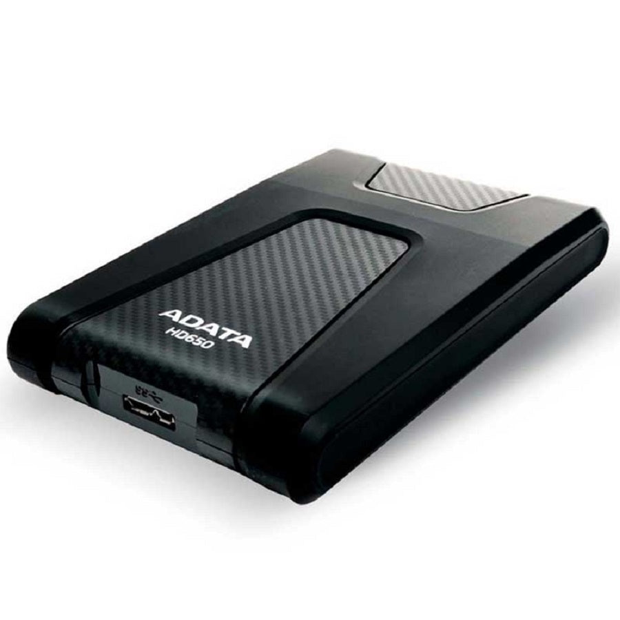DISCO DURO EXTERNO ADATA HD650 1TB PORTATIL 2.5 USB 3.2 WINDOWS MAC LINUX CONTRAGOLPES COLOR NEGRO (AHD650-1TU31-CBK)