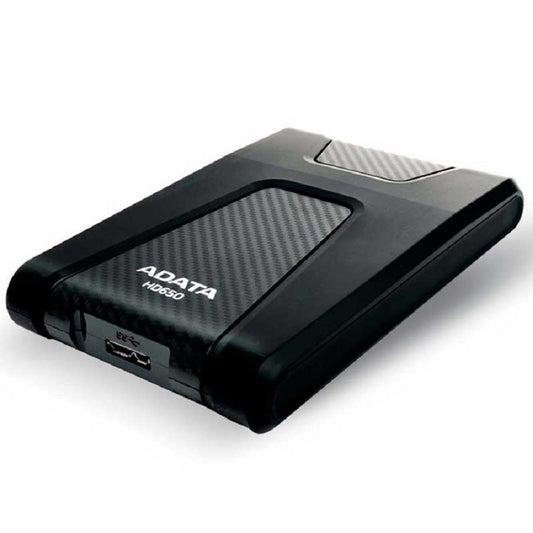 DISCO DURO EXTERNO ADATA HD650 1TB PORTATIL 2.5 USB 3.2 WINDOWS MAC LINUX CONTRAGOLPES COLOR NEGRO (AHD650-1TU31-CBK)