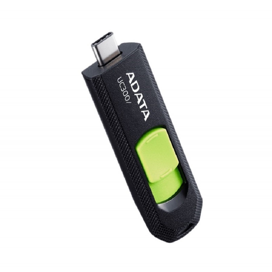 MEMORIA ADATA 64GB USB TIPO C UC300 RETRACTIL NEGRO VERDE (ACHO-UC300-64G-RBK/GN)