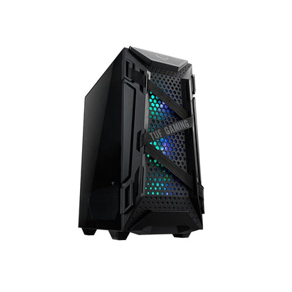 GABINETE ASUS TUF GAMING GT301 /MEDIA TORRE /ATX /CRISTAL TEMPLADO /NEGRO /RGB