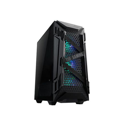 GABINETE ASUS TUF GAMING GT301 /MEDIA TORRE /ATX /CRISTAL TEMPLADO /NEGRO /RGB
