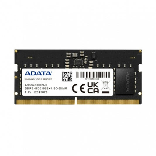 MEMORIA ADATA SODIMM DDR5 8GB PC5-38400 4800MHZ CL40 260PIN 1.1V LAPTOP/AIO/MINI PCS (AD5S48008G-S)