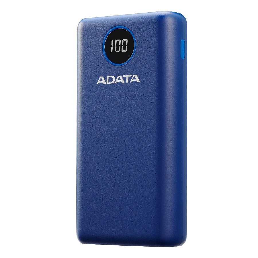 BATERIA DE RESPALDO ADATA POWER BANK P20000QCD 20000MAH/2 USB A/ 1 USB C/INDICADOR DE CARGA DIGITAL COLOR AZUL (AP20000QCD-DGT-CDB)