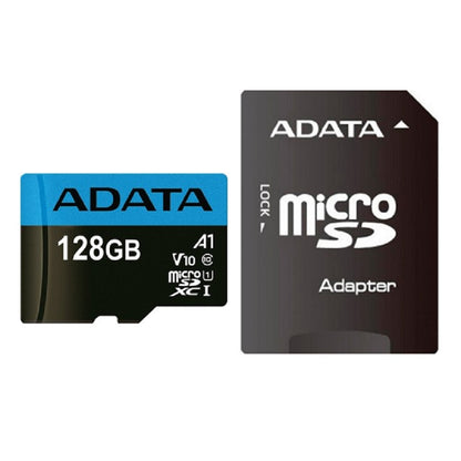 MEMORIA ADATA MICRO SDXC/SDHC 128GB UHS-I 100MB/25MB CLASE 10 V10 A1 C/ADAPTADOR (AUSDX128GUICL10A1-RA1)