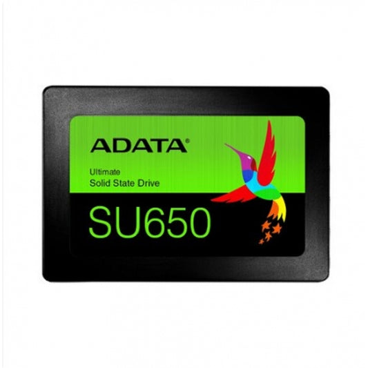UNIDAD DE ESTADO SOLIDO SSD INTERNO ADATA SU650 512GB 2.5 SATA3 LECT. 520 ESCRIT. 450 MBS 7MM PC LAPTOP MINIPC SIN BRACKET 3DNAND (ASU650SS-512GT-R)