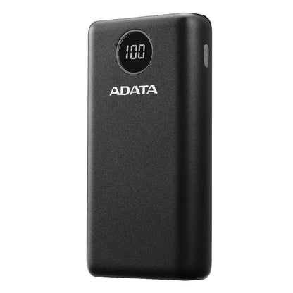 BATERIA DE RESPALDO ADATA POWER BANK P20000QCD 20000MAH/2 USB A/ 1 USB C/INDICADOR DE CARGA DIGITAL COLOR NEGRO (AP20000QCD-DGT-CBK)