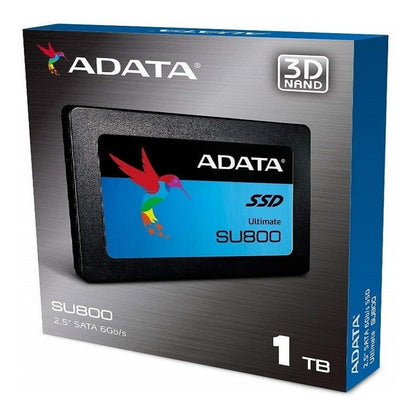 UNIDAD DE ESTADO SOLIDO SSD INTERNO ADATA SU800 1TB 2.5 SATA3 LECT. 560 ESCRIT. 520 MBS 7MM PC LAPTOP MINIPC ALTO RENDIMIENTO 3DNAND (ASU800SS-1TT-C)