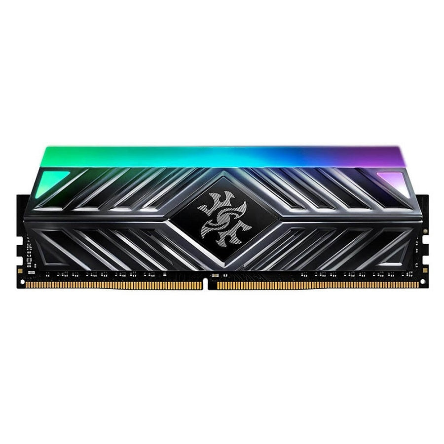 MEMORIA XPG SPECTRIX D41 UDIMM DDR4 16GB PC4-25600 3200MHZ C16 1.35V RGB CON DISIPADOR PC/GAMER TITANIO (AX4U320016G16A-ST41)
