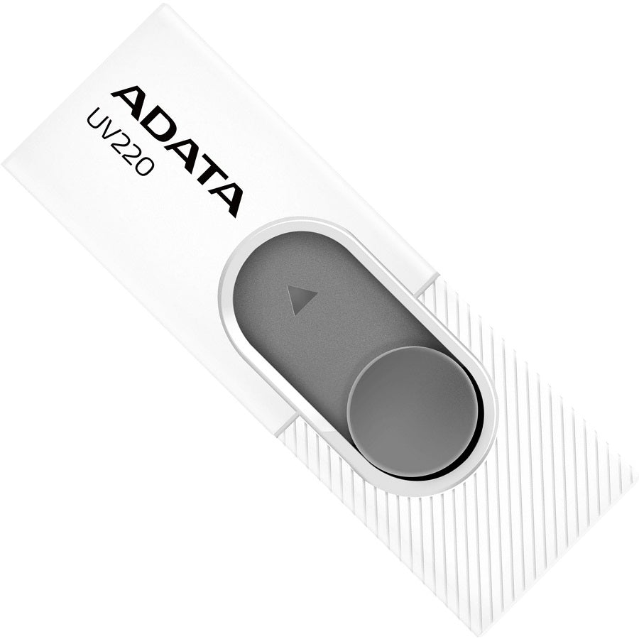 MEMORIA ADATA 32GB USB 2.0 UV220 RETRACTIL BLANCO-GRIS (AUV220-32G-RWHGY)