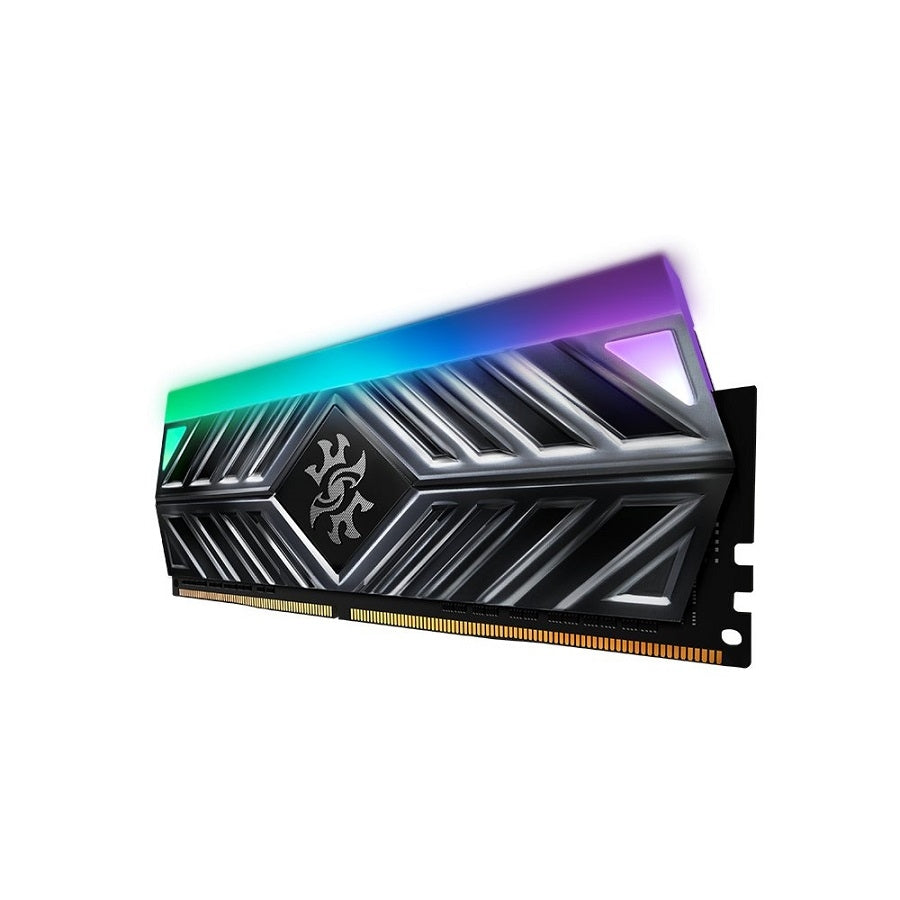 MEMORIA XPG SPECTRIX D41 UDIMM DDR4 8GB PC4-25600 3200MHZ C16 1.35V TUF RGB CON DISIPADOR PC/GAMER COLOR GRIS (AX4U32008G16A-ST41)