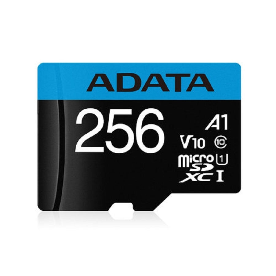 MEMORIA ADATA MICRO SDHC/SDXC 256GB UHS-I 100MB/25MB CLASE 10 V10 A1 C/ADAPTADOR (AUSDX256GUICL10A1-RA1)