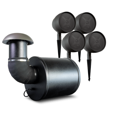 Altavoz de 2 vías | exteriores | 70V / 100V | woofer de 6.5 in | negro